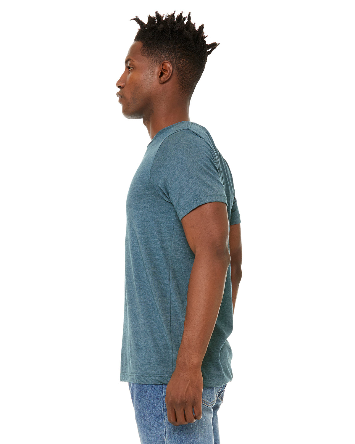 Unisex Sueded T-Shirt - Heather Deep Teal