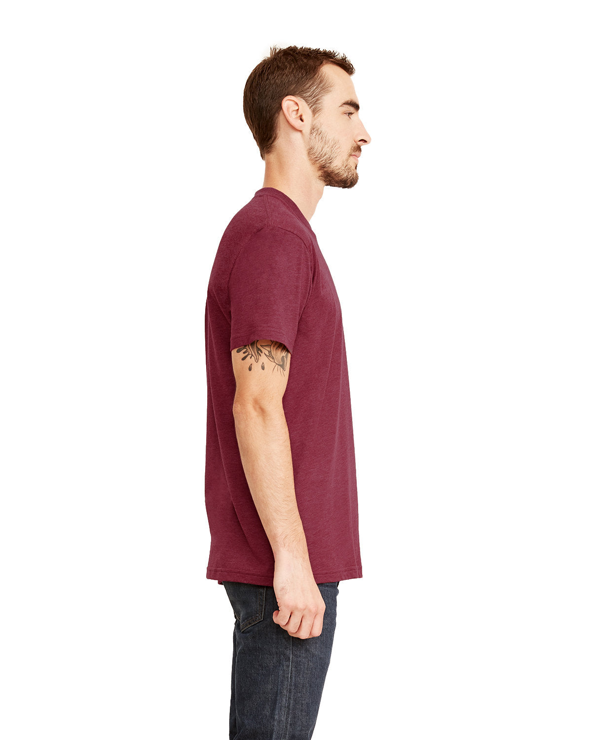Men's Sueded Crew - Heather Maroon