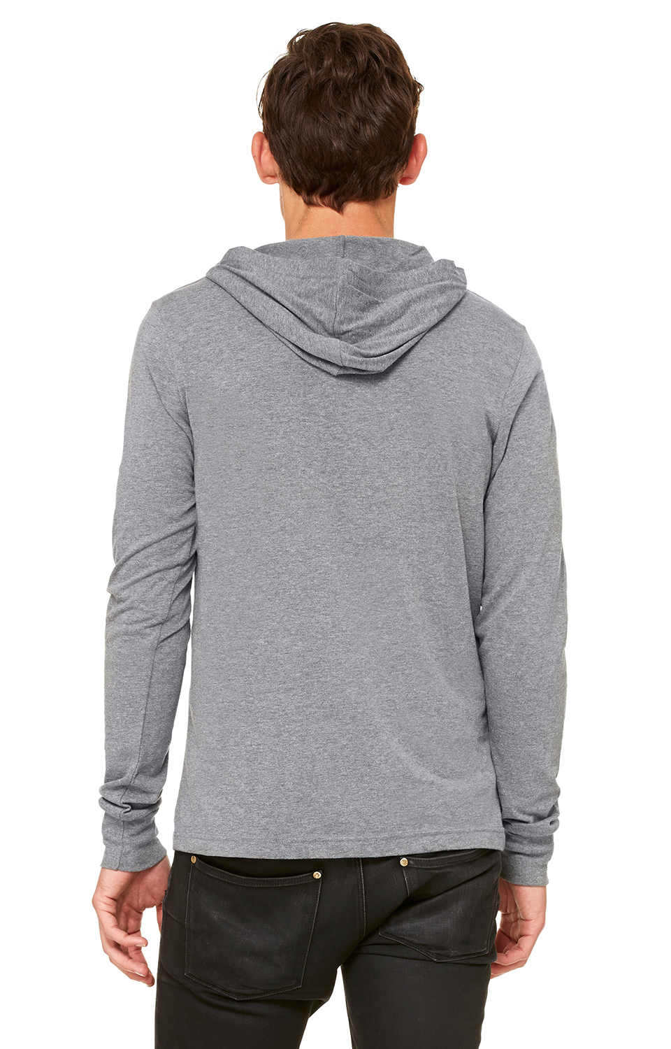 Unisex Jersey Long-Sleeve Hoodie - Heather Deep