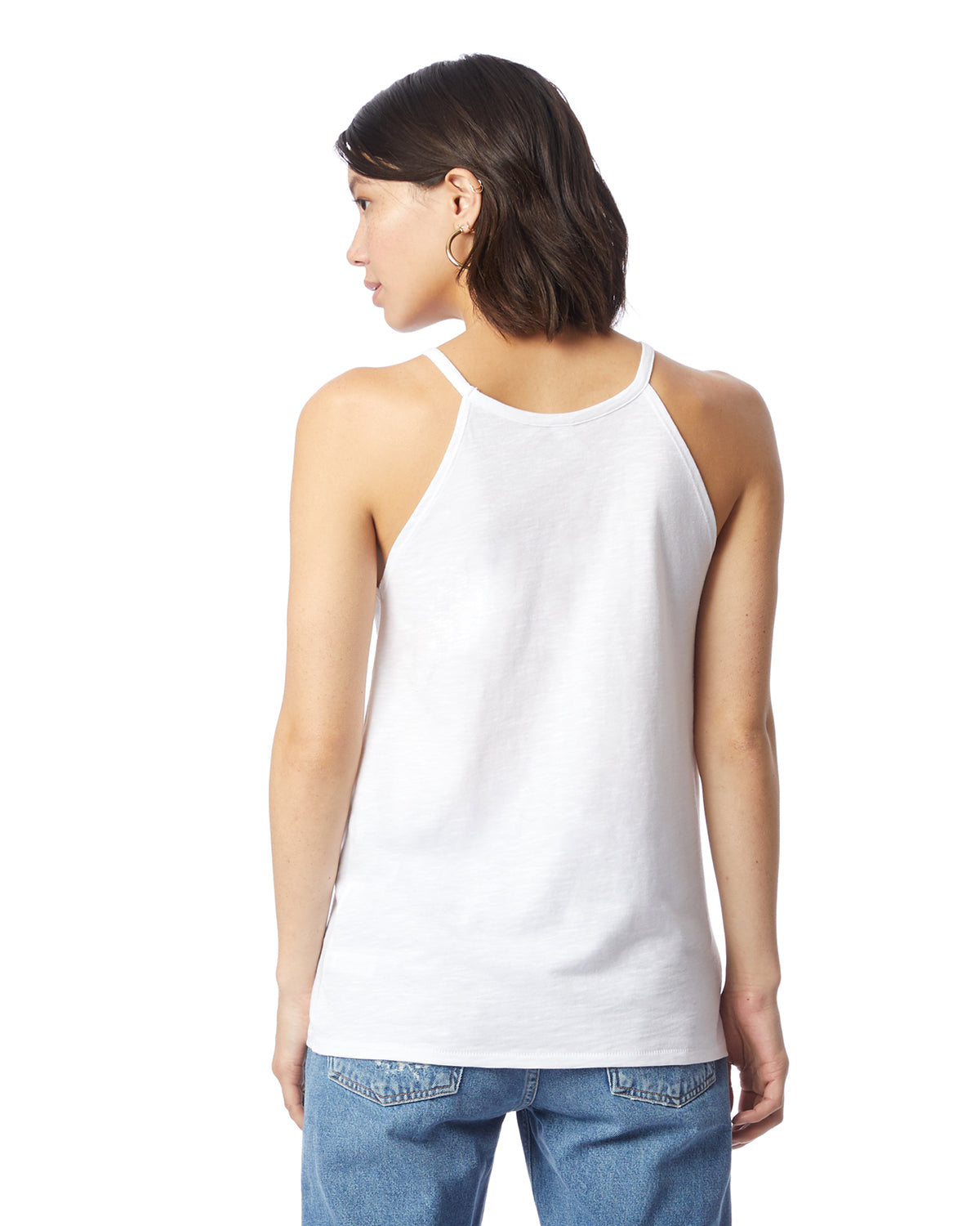 Women's Slub Sporty Tank - White