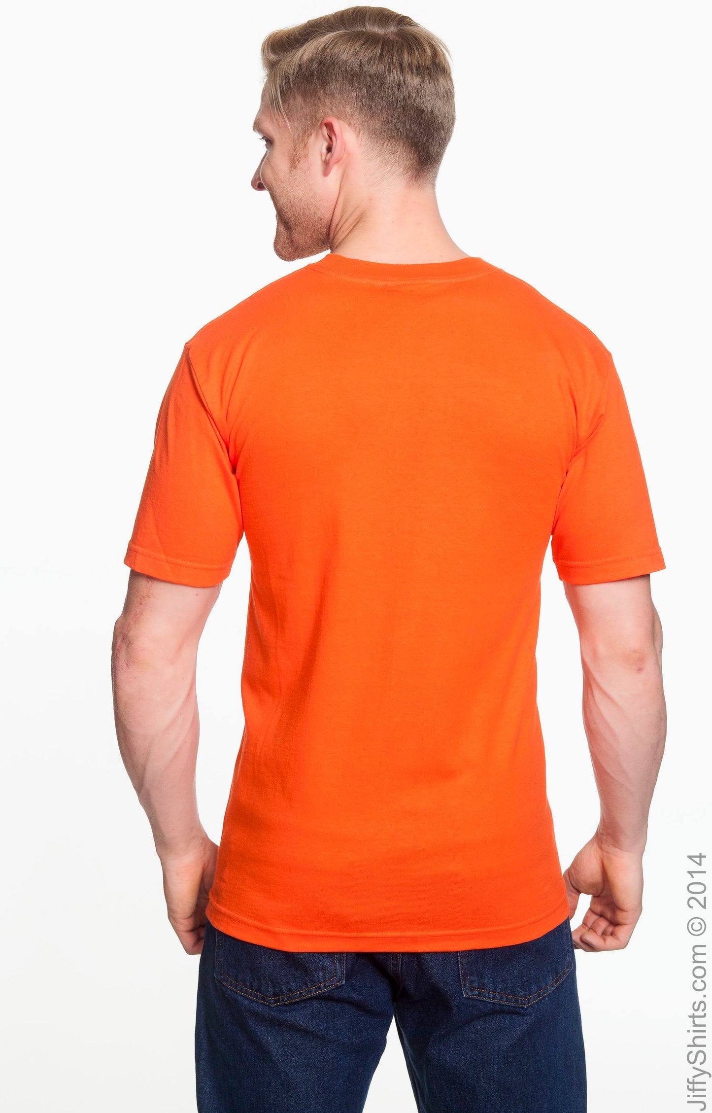 Unisex Cotton Pocket T-Shirt - Bright Orange