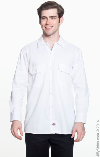 Unisex Long-Sleeve Work Shirt - White