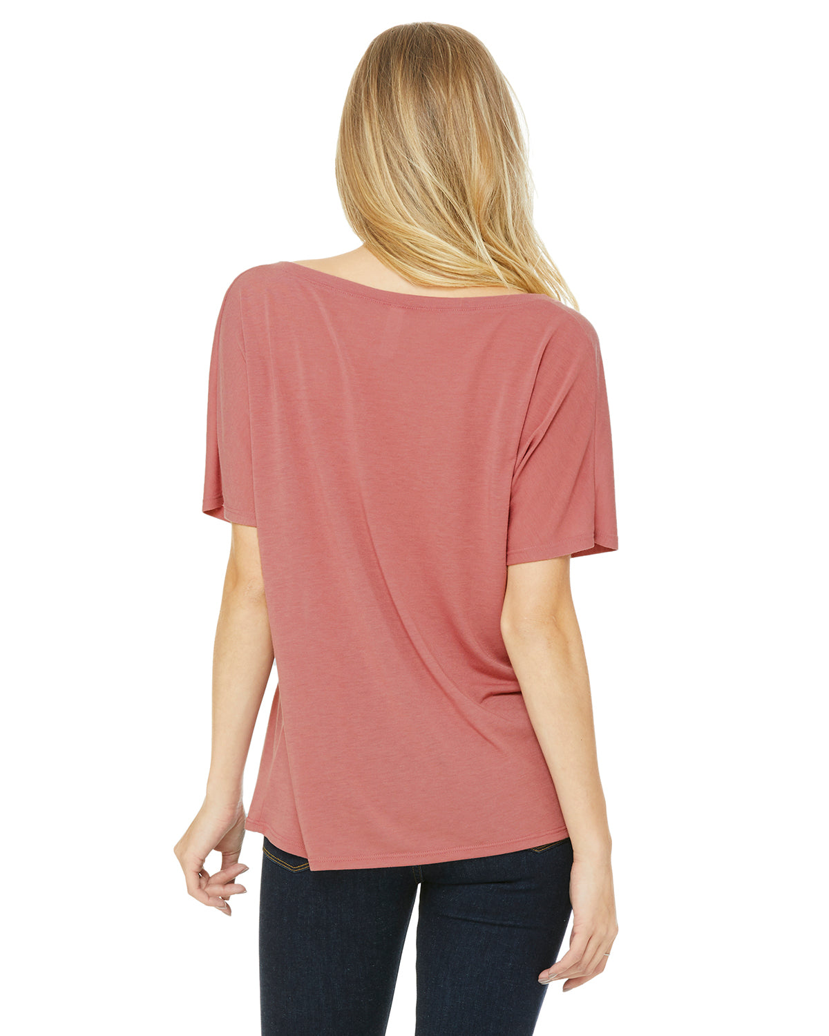 Women's Slouchy V-Neck T-Shirt - Mauve