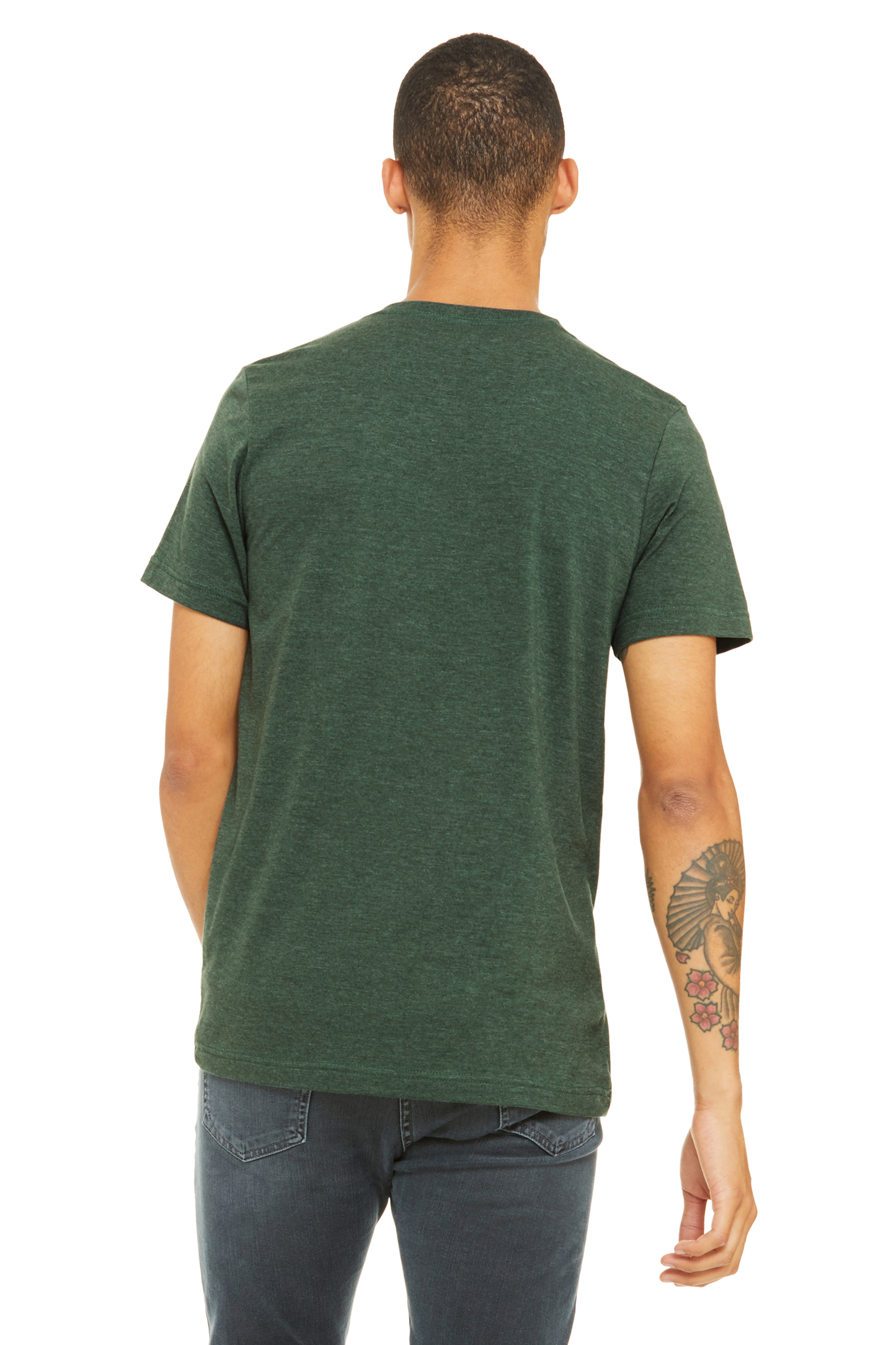 Unisex Heather CVC T-Shirt - Heather Forest
