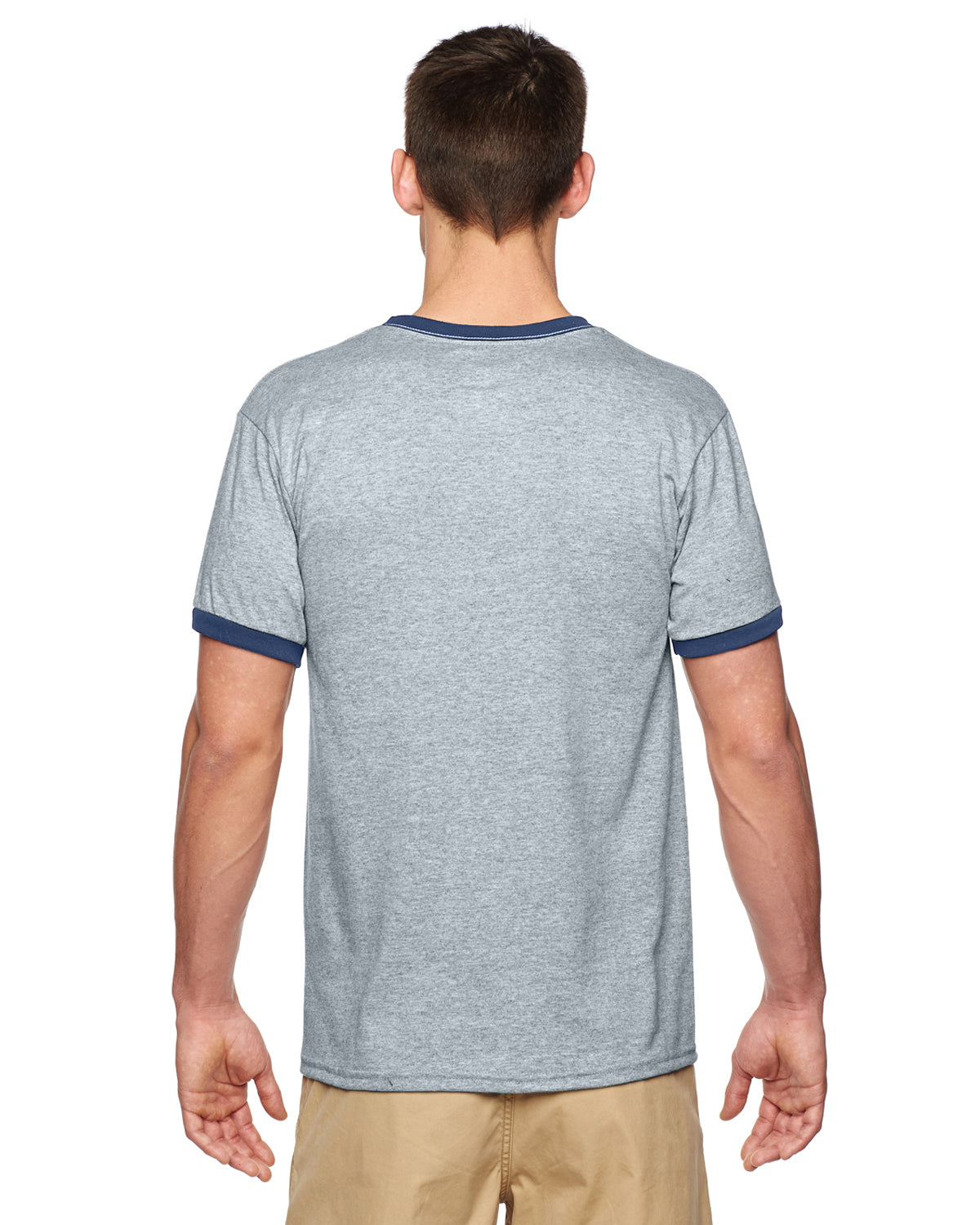 Unisex Ringer T-Shirt - Sport Gray / Navy