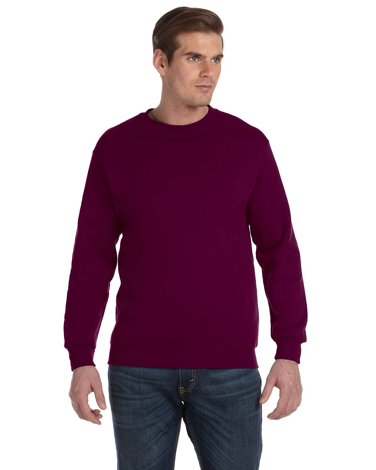 Unisex DryBlend® 50/50 Fleece Crew - Maroon