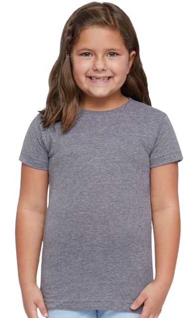Girls' Fine Jersey T-Shirt - Granite Heather