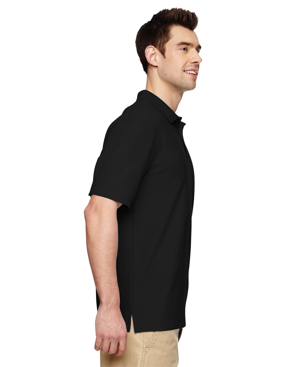 Unisex Double Piqué Polo - Black