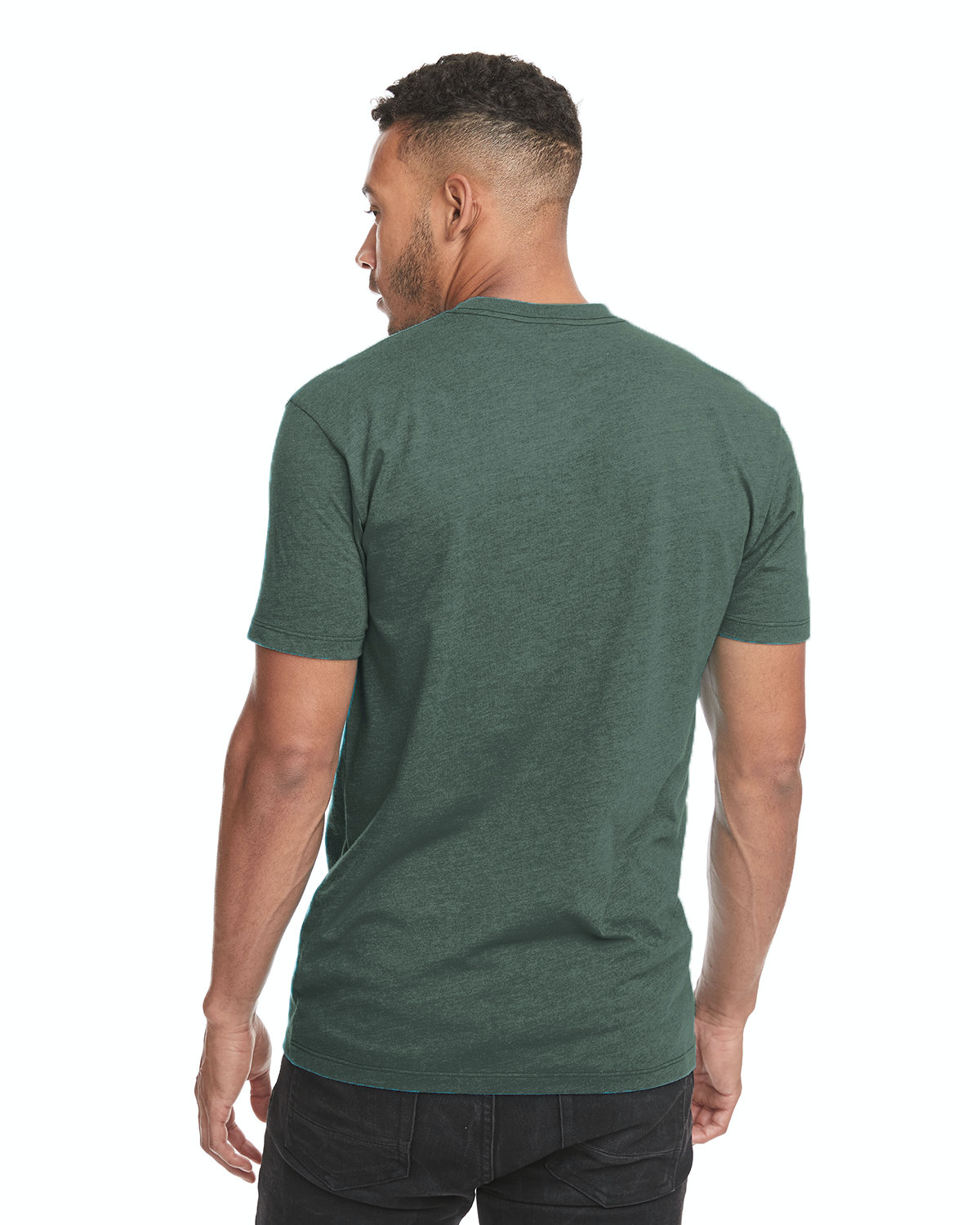 Unisex CVC Crewneck T-Shirt - Heather Forest Green