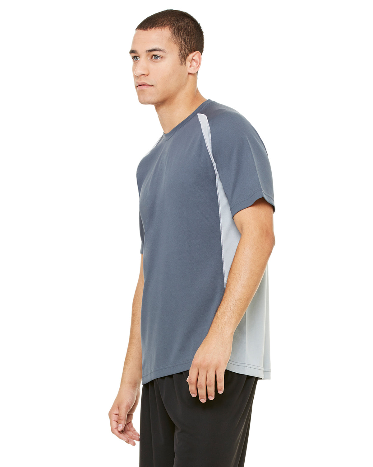 Unisex Colorblocked Short-Sleeve T-Shirt - Slate / Gray / White