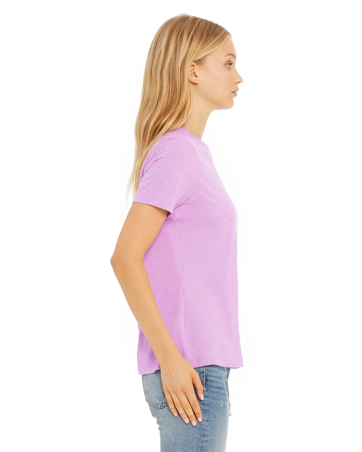 Women's Heathered Relaxed Jersey Short-Sleeve T-Shirt - Heather Prism Lilac