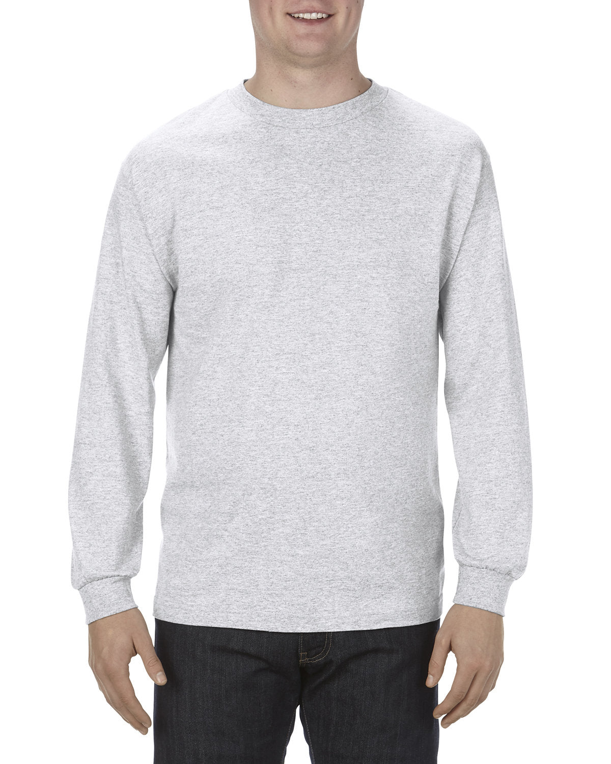 Unisex Heavyweight Cotton Long-Sleeve T-shirt - Ash