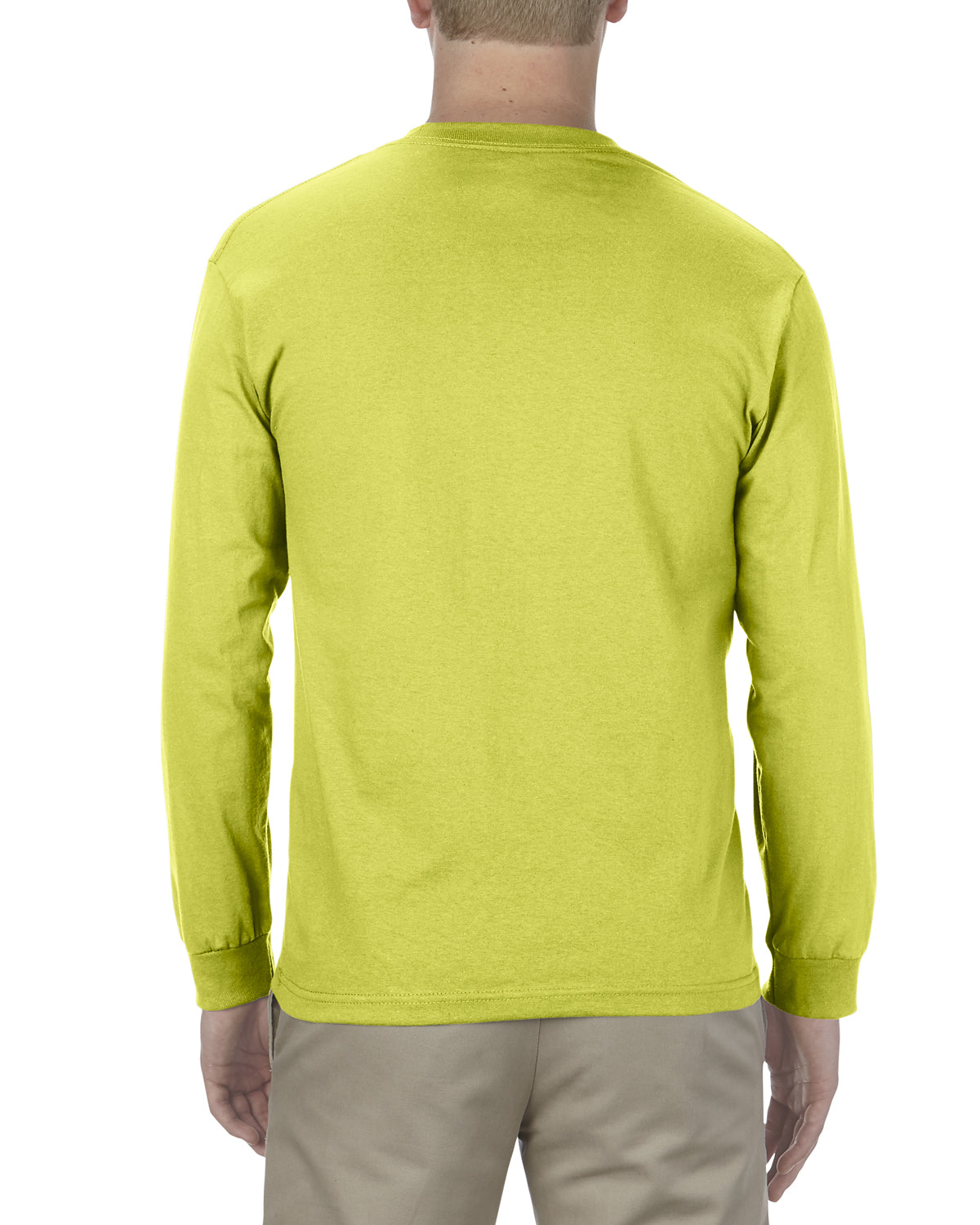 Unisex Heavyweight Cotton Long-Sleeve T-shirt - Safety Green