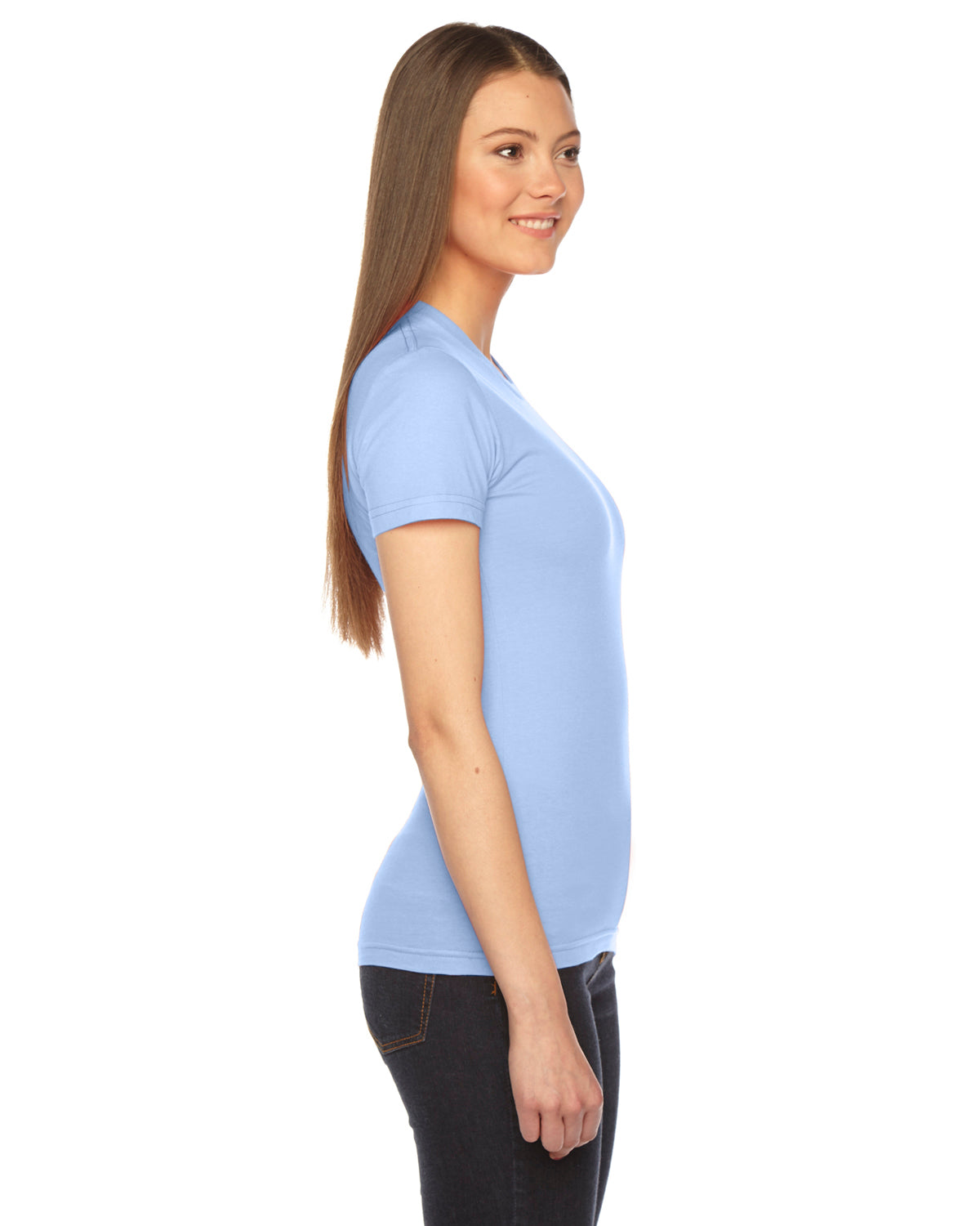 Women's Fine Jersey Short-Sleeve T-Shirt - Baby Blue