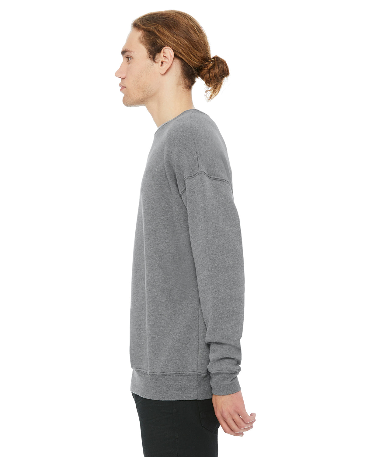 Unisex Drop Shoulder Fleece - Heather Deep
