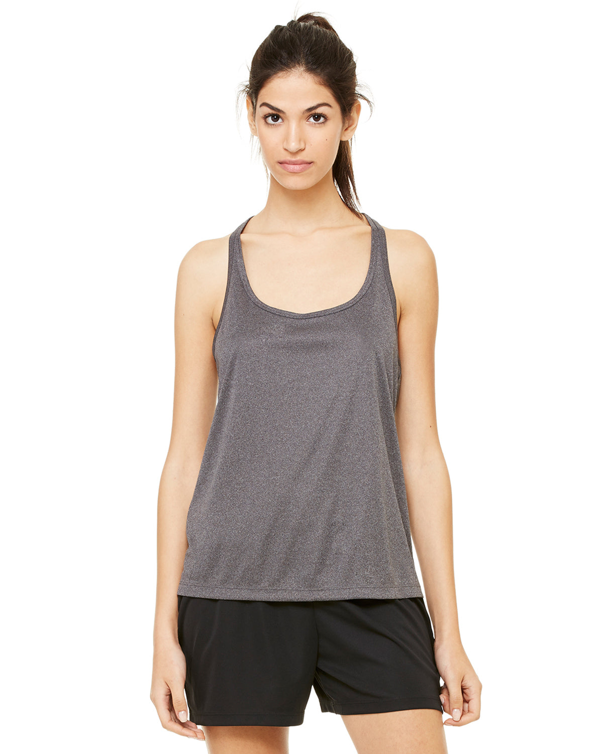 Women's Performance Racerback Tank - Dark Gray Heather