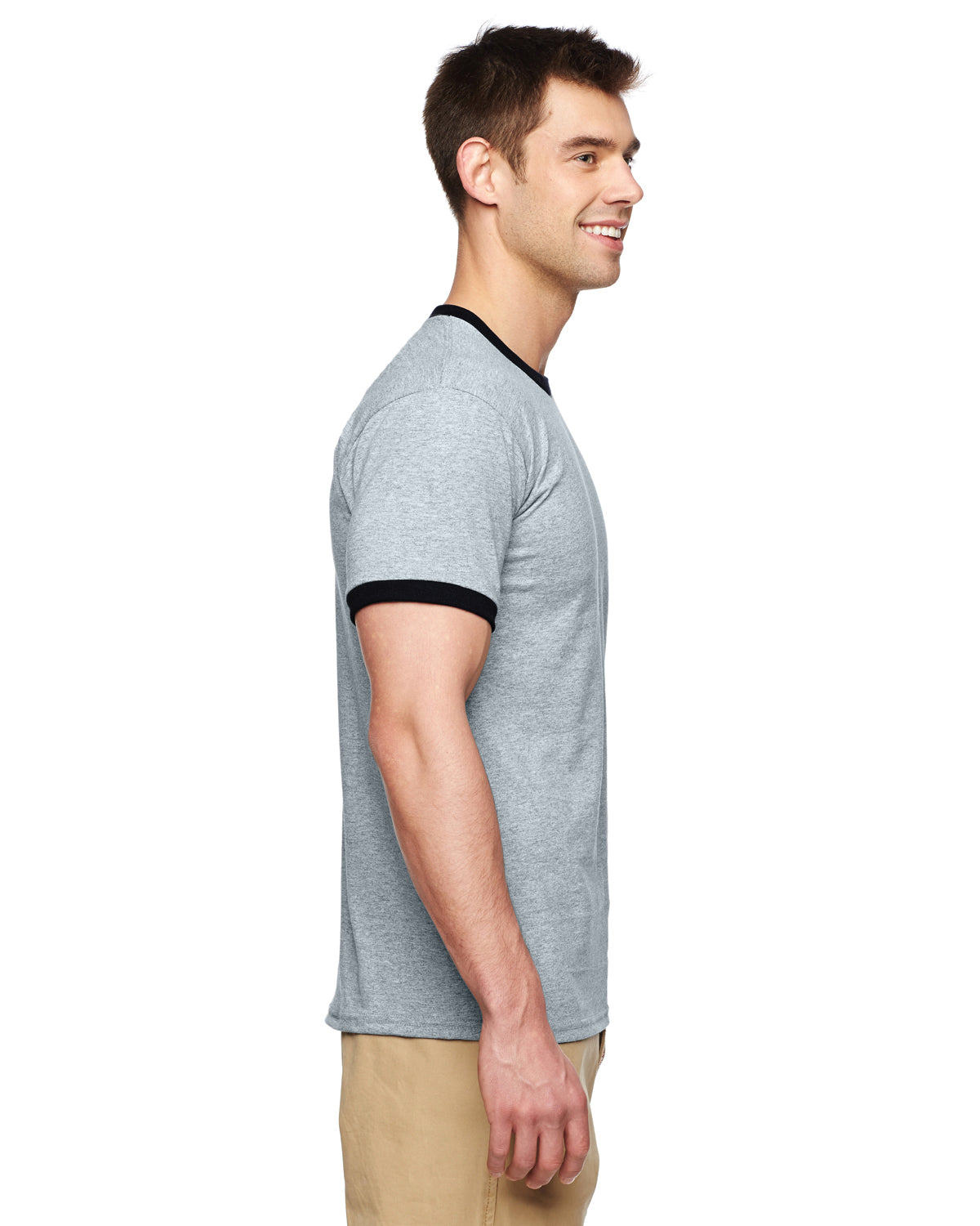 Unisex Ringer T-Shirt - Sport Gray / Black