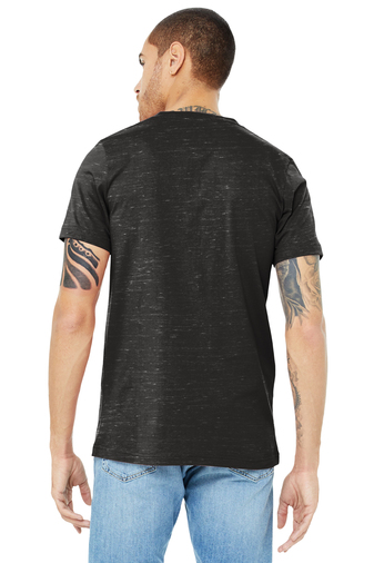 Unisex Jersey Short-Sleeve V-Neck T-Shirt - Charcoal Marble