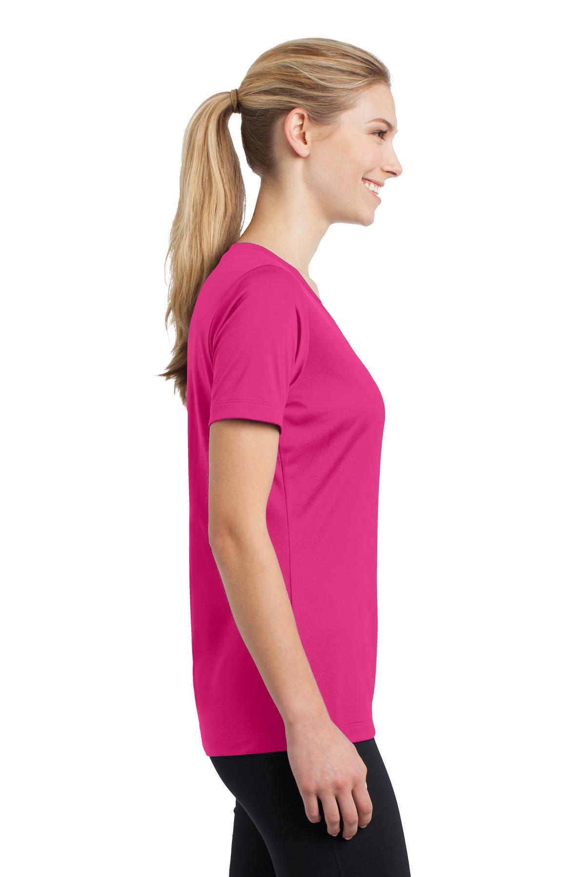 Women's PosiCharge Competitor V-Neck Tee - Pink Raspberry