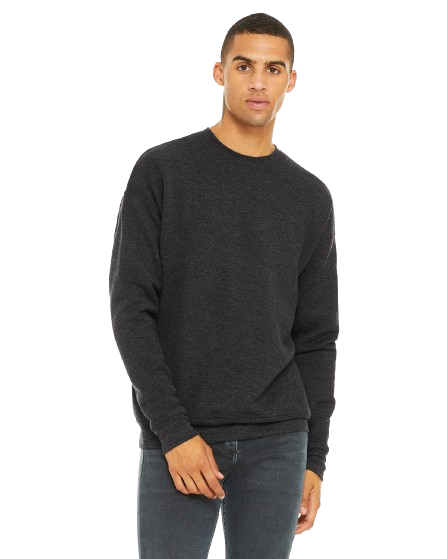 Unisex Drop Shoulder Fleece - Heather Dark Gray