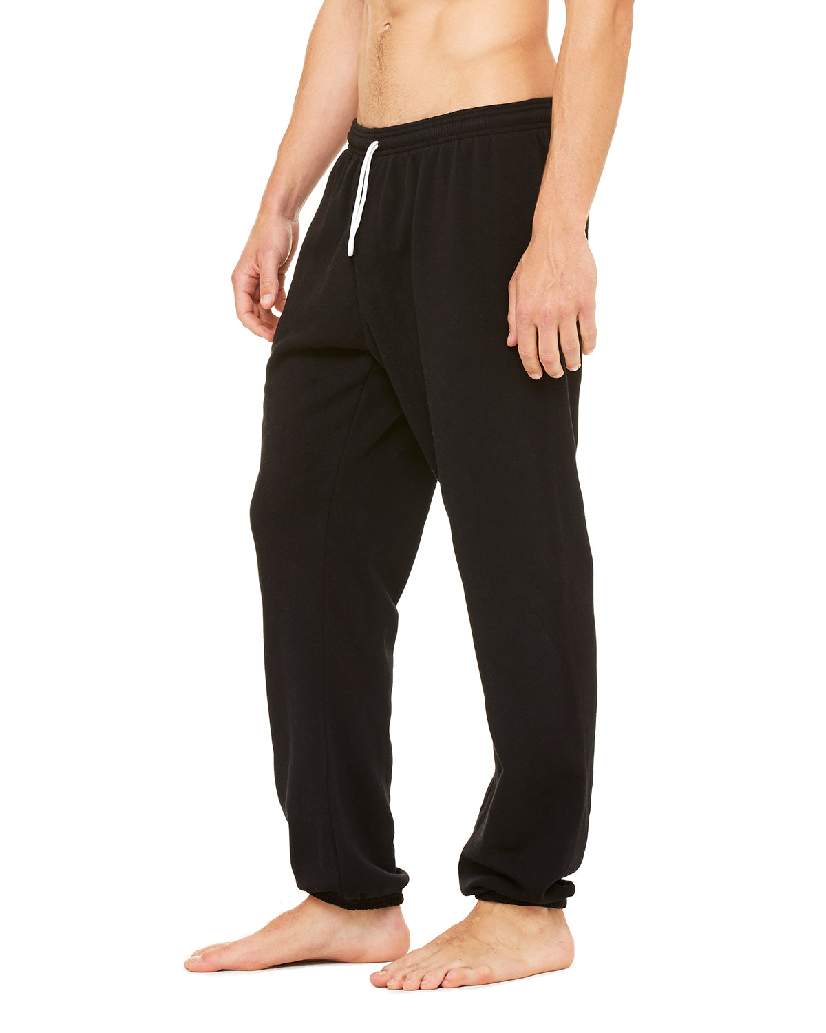 Unisex Sponge Fleece Long Scrunch Pant - Black