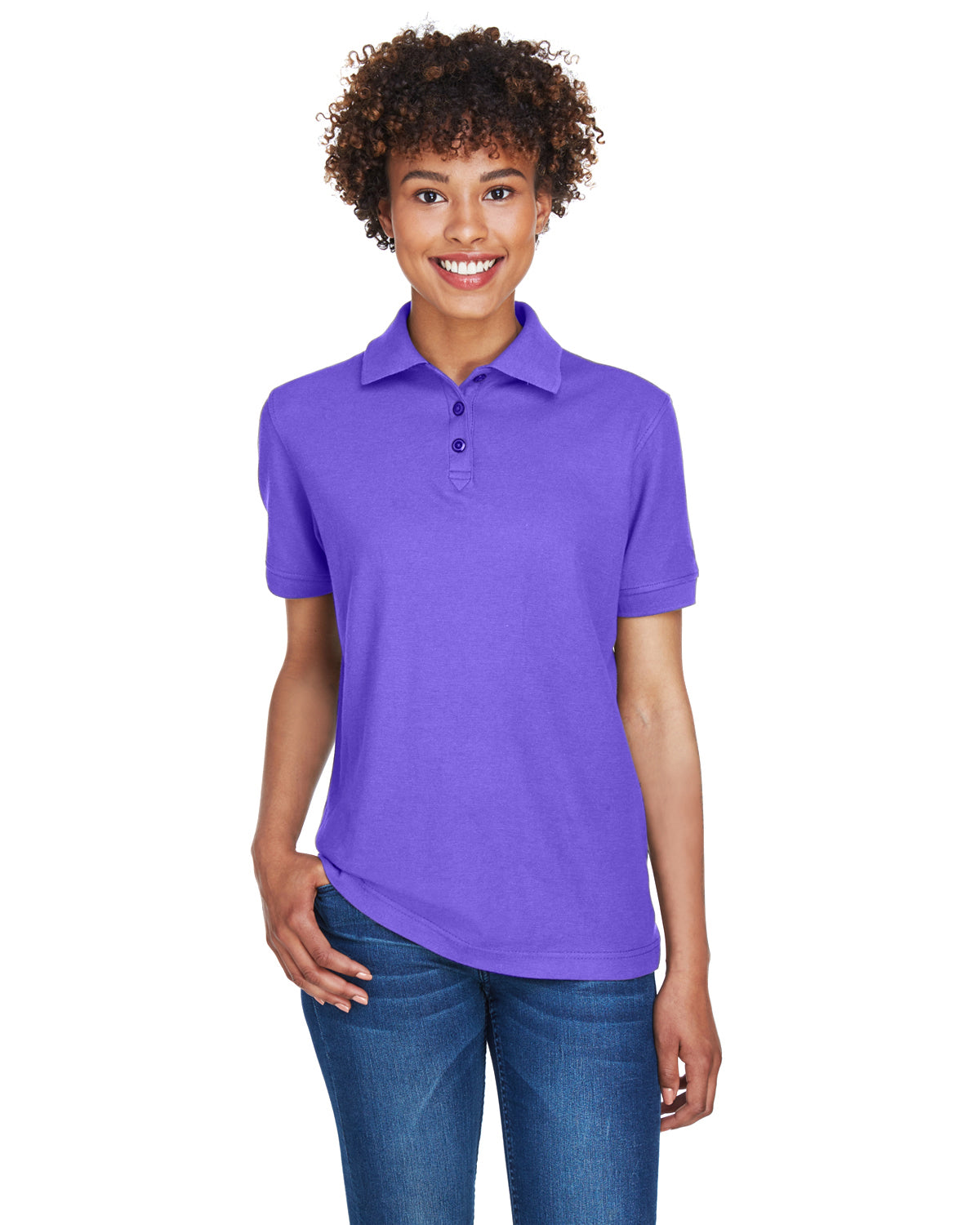 Women's Whisper Piqué Polo - Purple