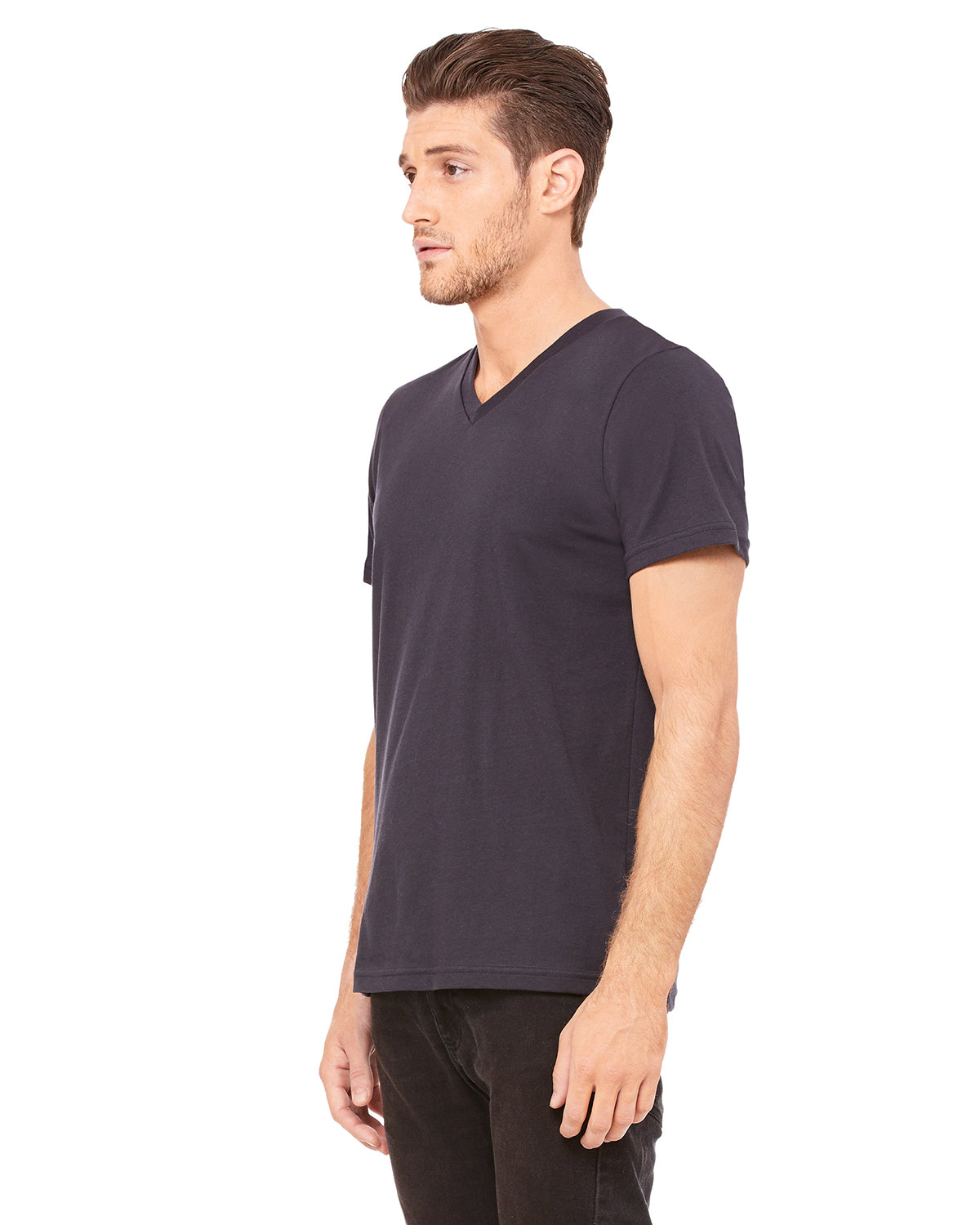 Unisex Jersey Short-Sleeve V-Neck T-Shirt - Dark Gray