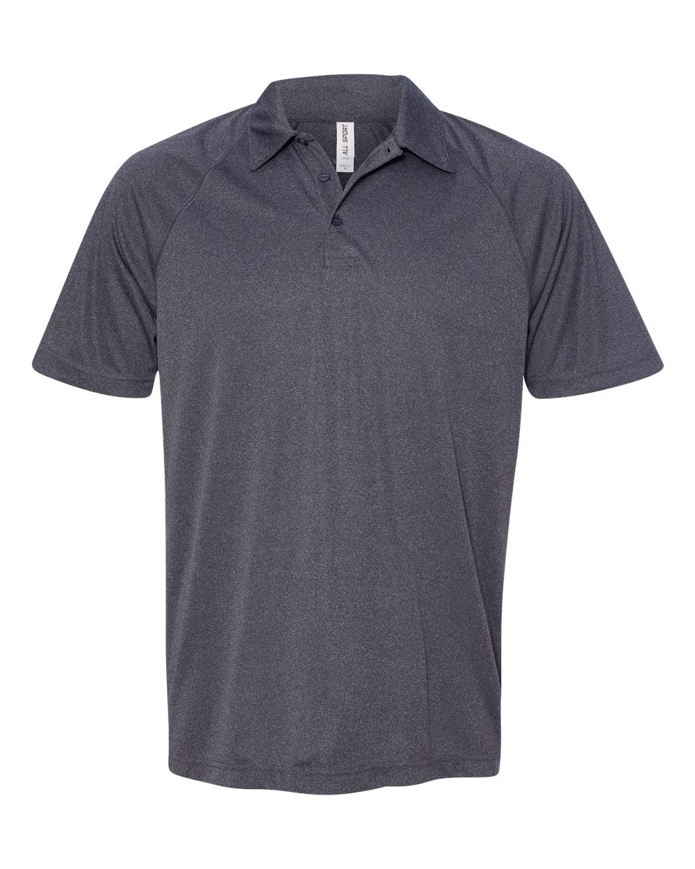 Performance 3 Button Sport Shirt - Heather Navy