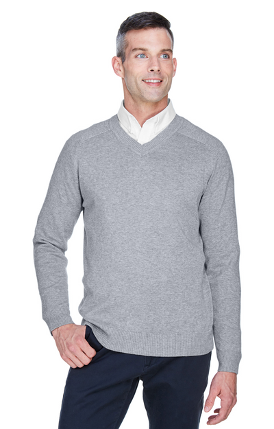 Men's V-Neck Sweater - Gray Heather