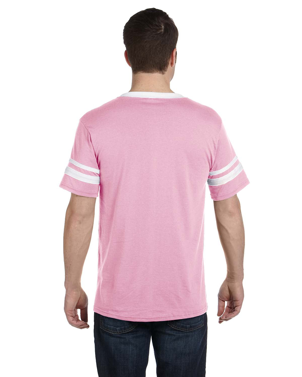 Unisex Sleeve Stripe Jersey - Pink / White