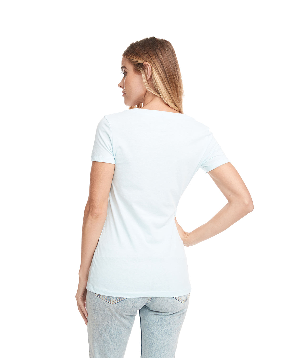Women's CVC Deep V - Ice Blue