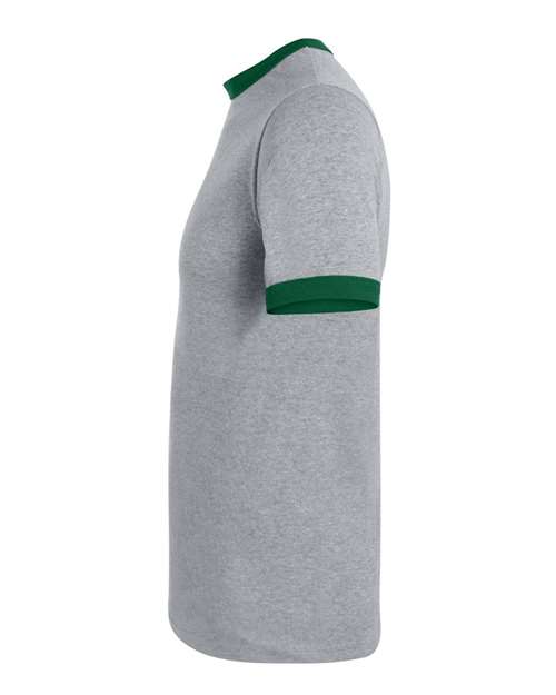 Augusta Sportswear 710 Athletic Heather/ Dark Green — direct side