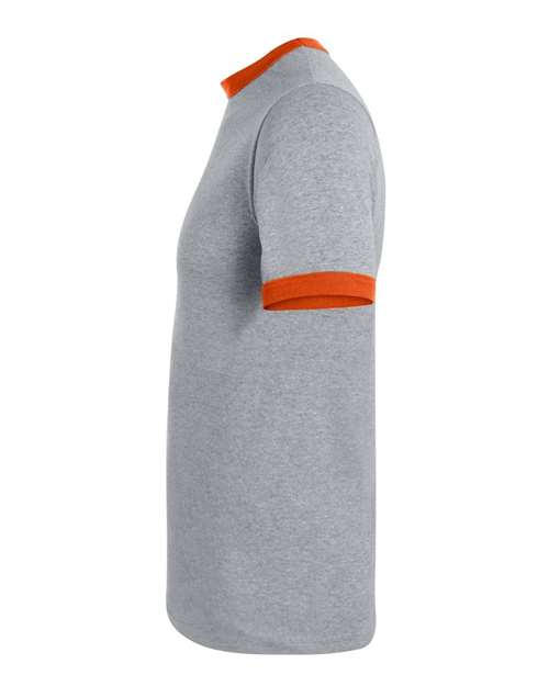 Augusta Sportswear 710 Athletic Heather/ Orange — direct side