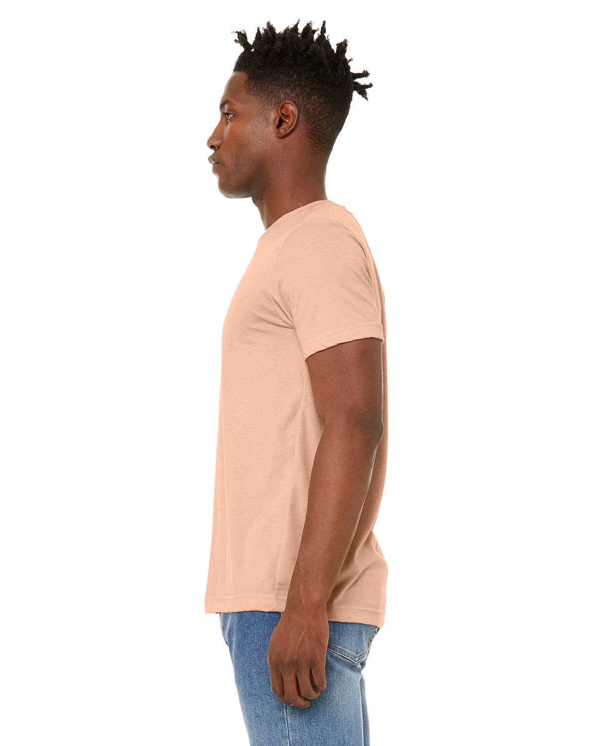 Unisex Sueded T-Shirt - Heather Peach