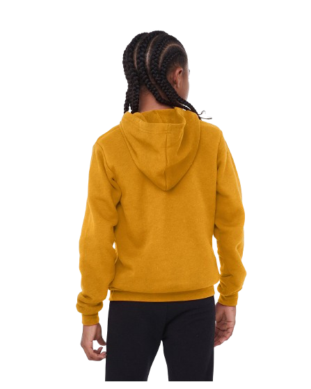 Youth Sponge Fleece Pullover Hoodie - Heather Mustard