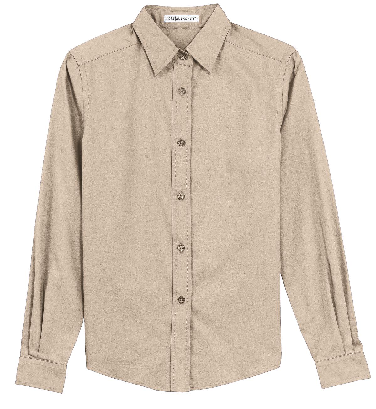 Women's Long Sleeve Easy Care Shirt - Stone