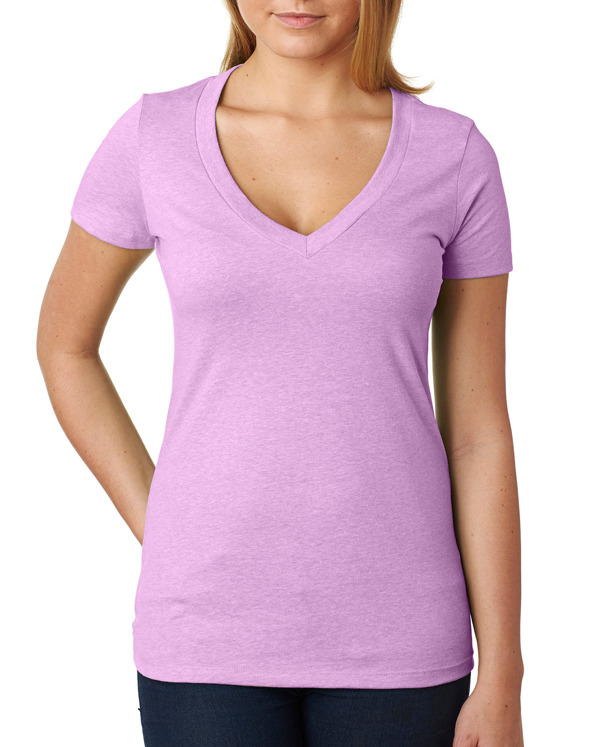 Women's CVC Deep V - Lilac