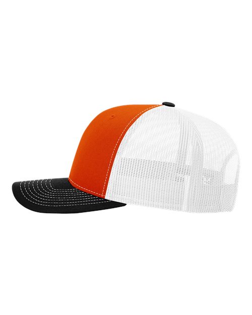 Richardson 112 Orange/ White/ Black — direct side