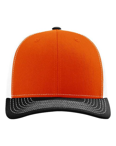 Richardson 112 Orange/ White/ Black — front
