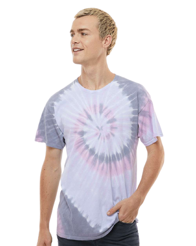 Unisex Multi-Color Spiral Short Sleeve T-Shirt - Malibu