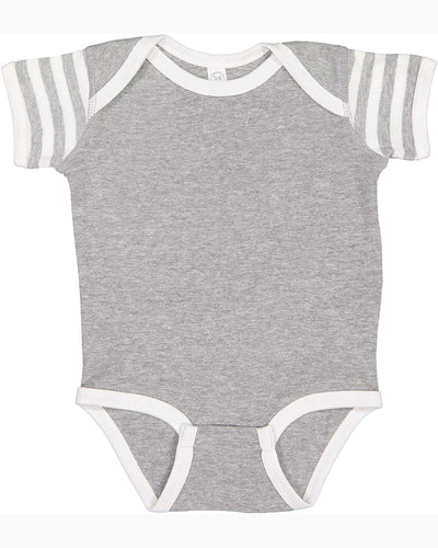Infant Baby Rib Bodysuit - Heather / White / Heather White St