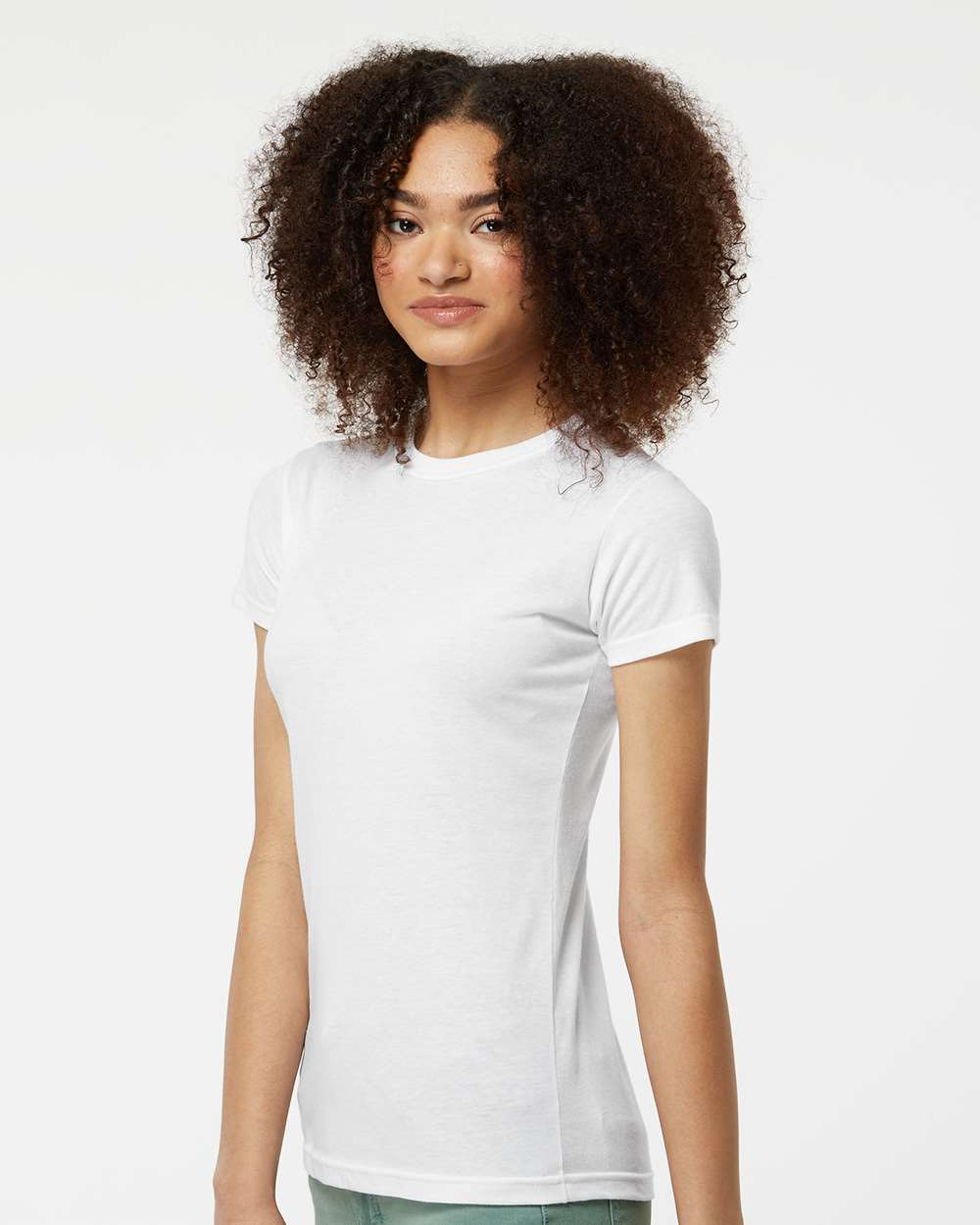Women's Poly-Rich Slim Fit Tee - White