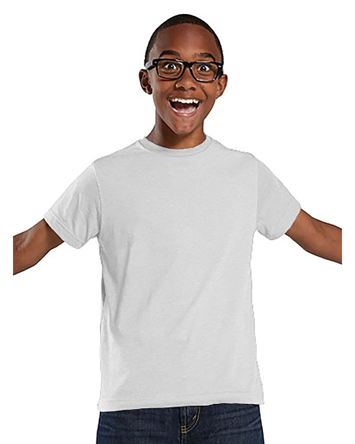 Youth Fine Jersey T-Shirt - Blend White