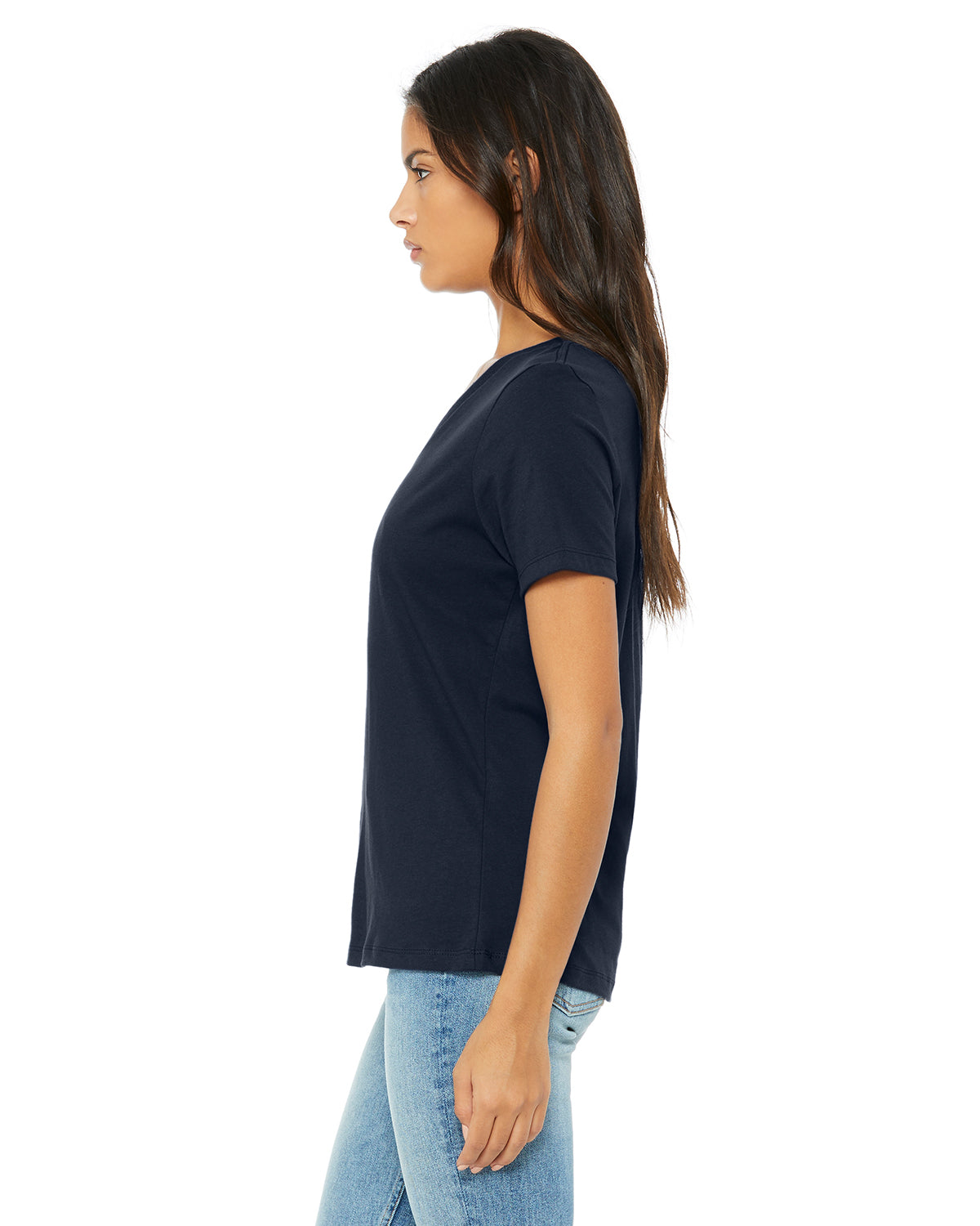 Women's Relaxed Jersey V-Neck T-Shirt - Navy