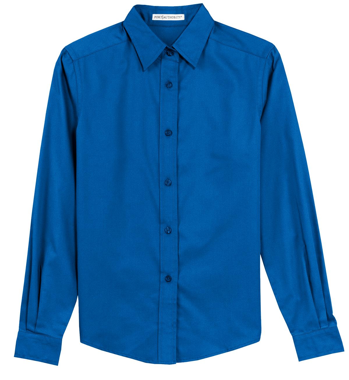 Women's Long Sleeve Easy Care Shirt - Strong Blue