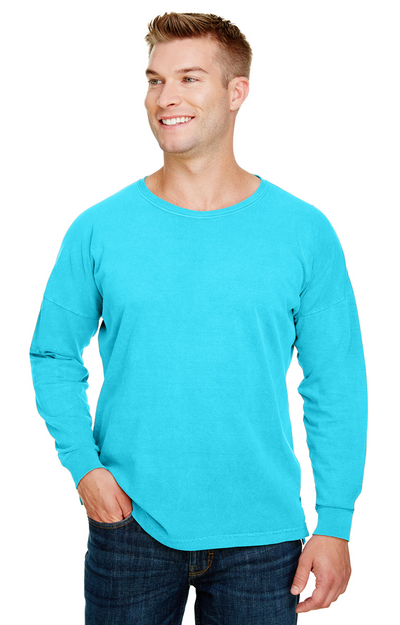 Unisex Heavyweight RS Oversized Long-Sleeve T-Shirt - Lagoon Blue