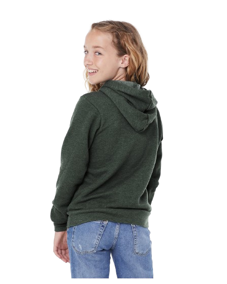 Youth Sponge Fleece Pullover Hoodie - Heather Forest