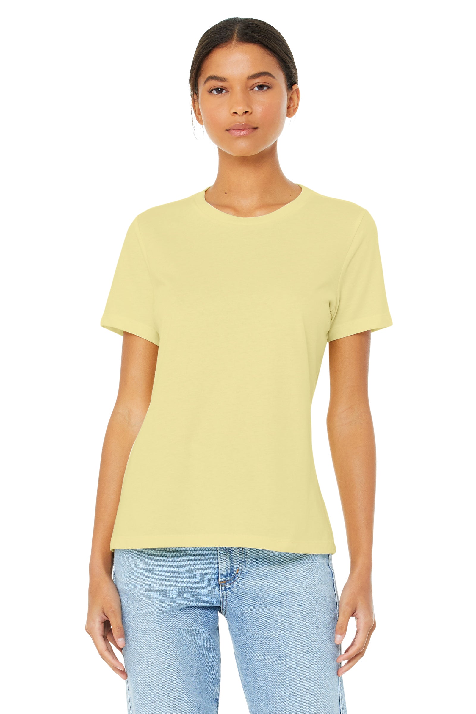 Women's Heathered Relaxed Jersey Short-Sleeve T-Shirt - Heather French Vanilla