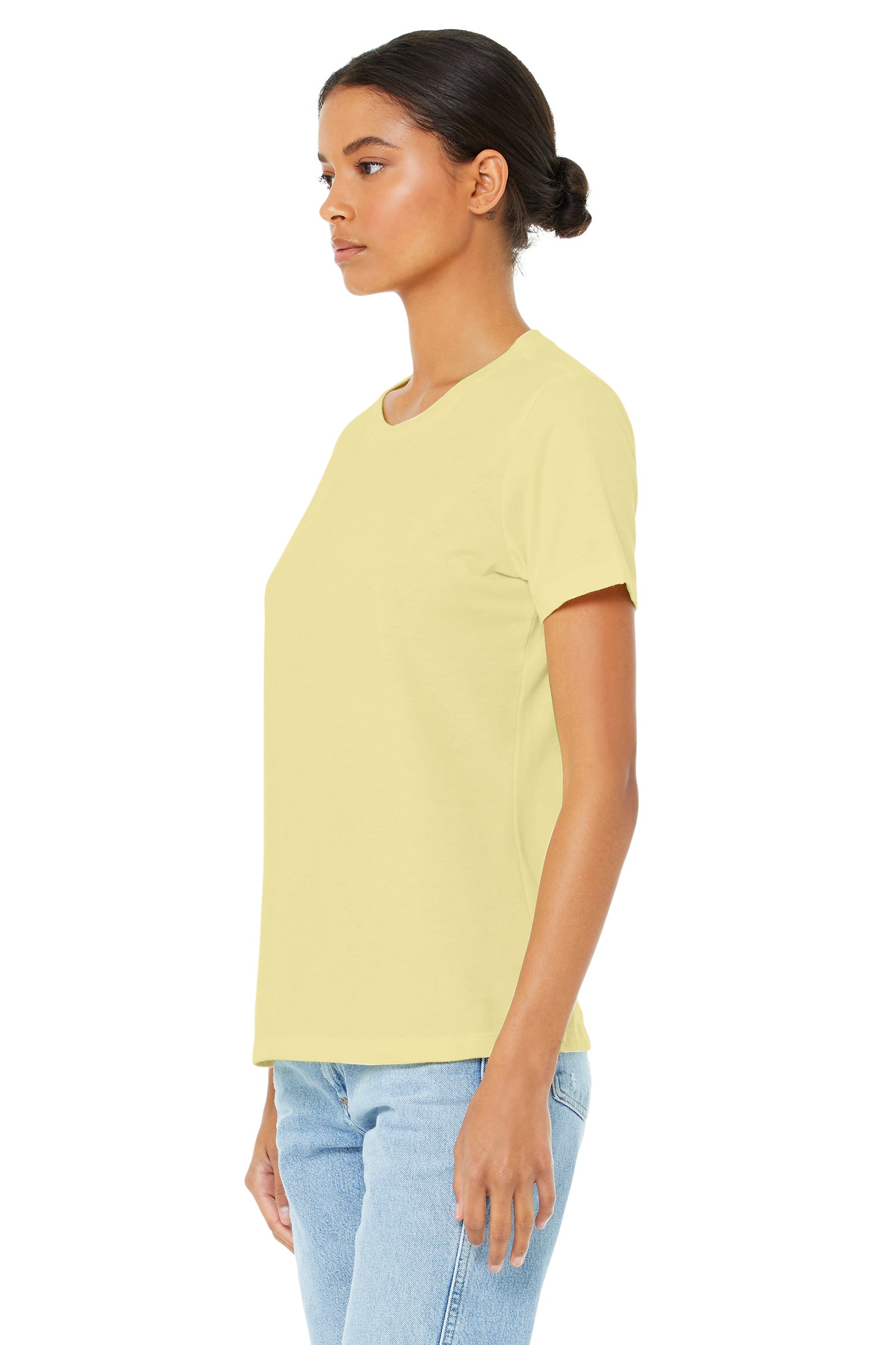 Women's Heathered Relaxed Jersey Short-Sleeve T-Shirt - Heather French Vanilla