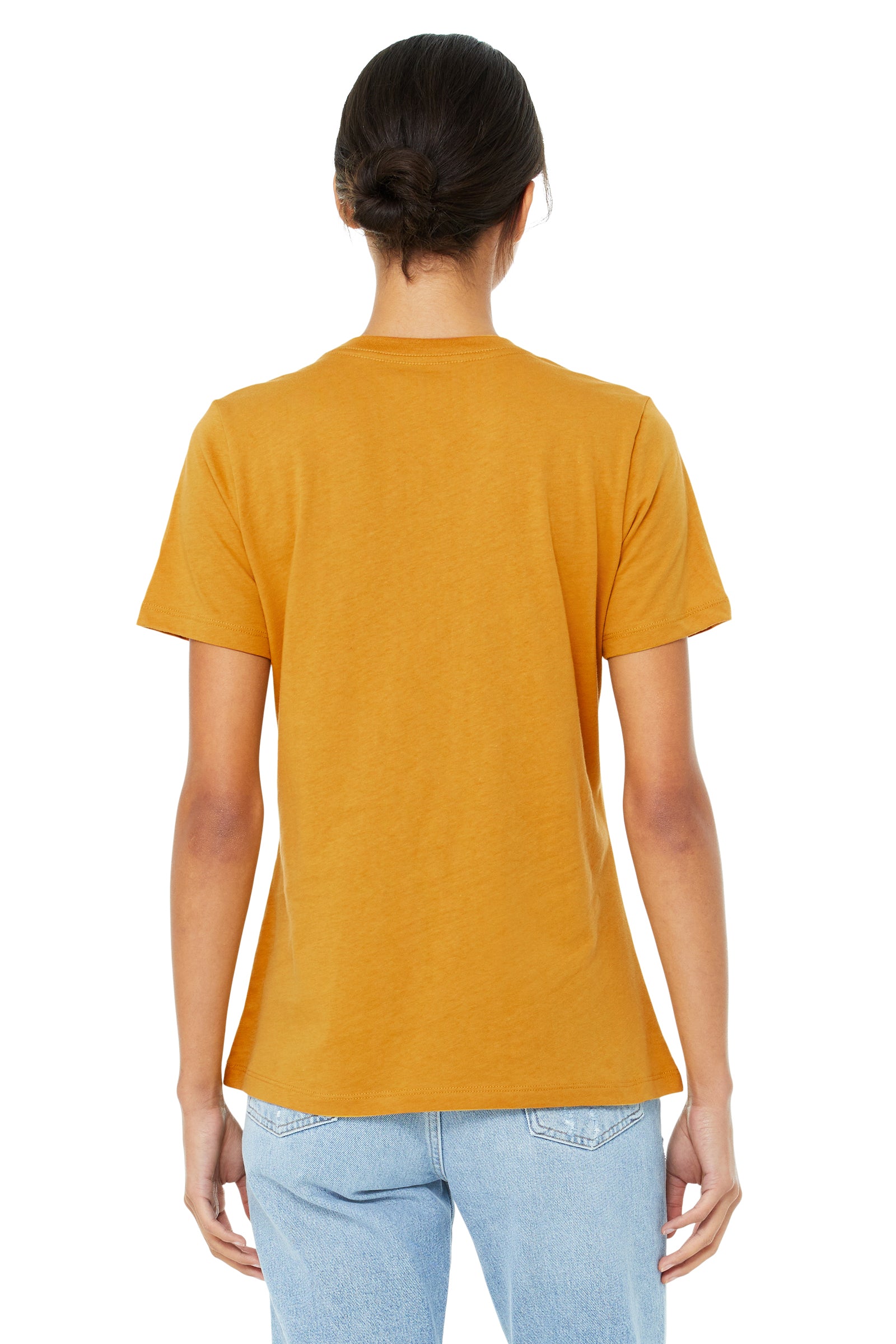 Women's Heathered Relaxed Jersey Short-Sleeve T-Shirt - Heather Mustard
